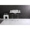 Kingston Brass 36 Carrara Marble Console Sink with Acrylic Legs, Marble WhitePolished Nickel LMS3630MASQ6 - alternate 3